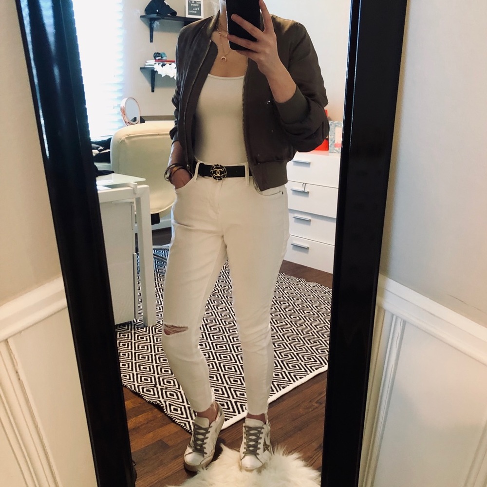 White Ripped Skinny Jeans